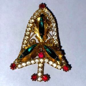 Large Vintage Holiday Brooch